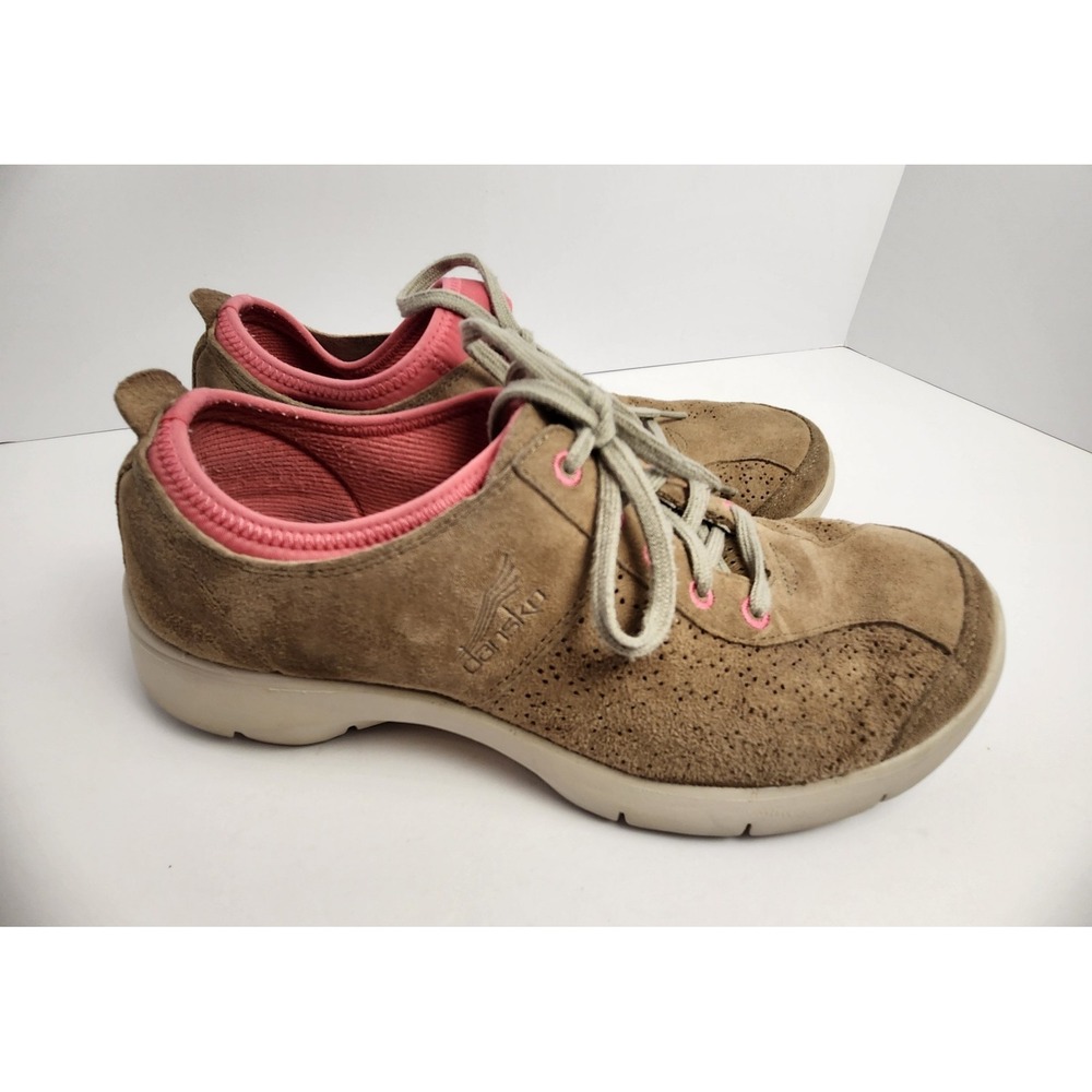 Dansko Women's Tan Suede/Pink Elise Comfort Sneakers Size 39 (8) - Picture 4 of 9